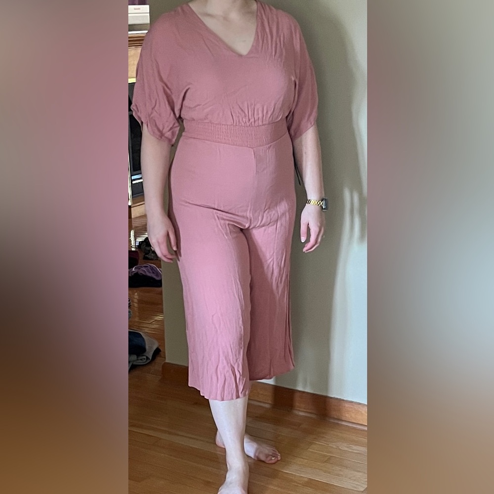 *NEW* Women's Pink Cropped Jumpsuit